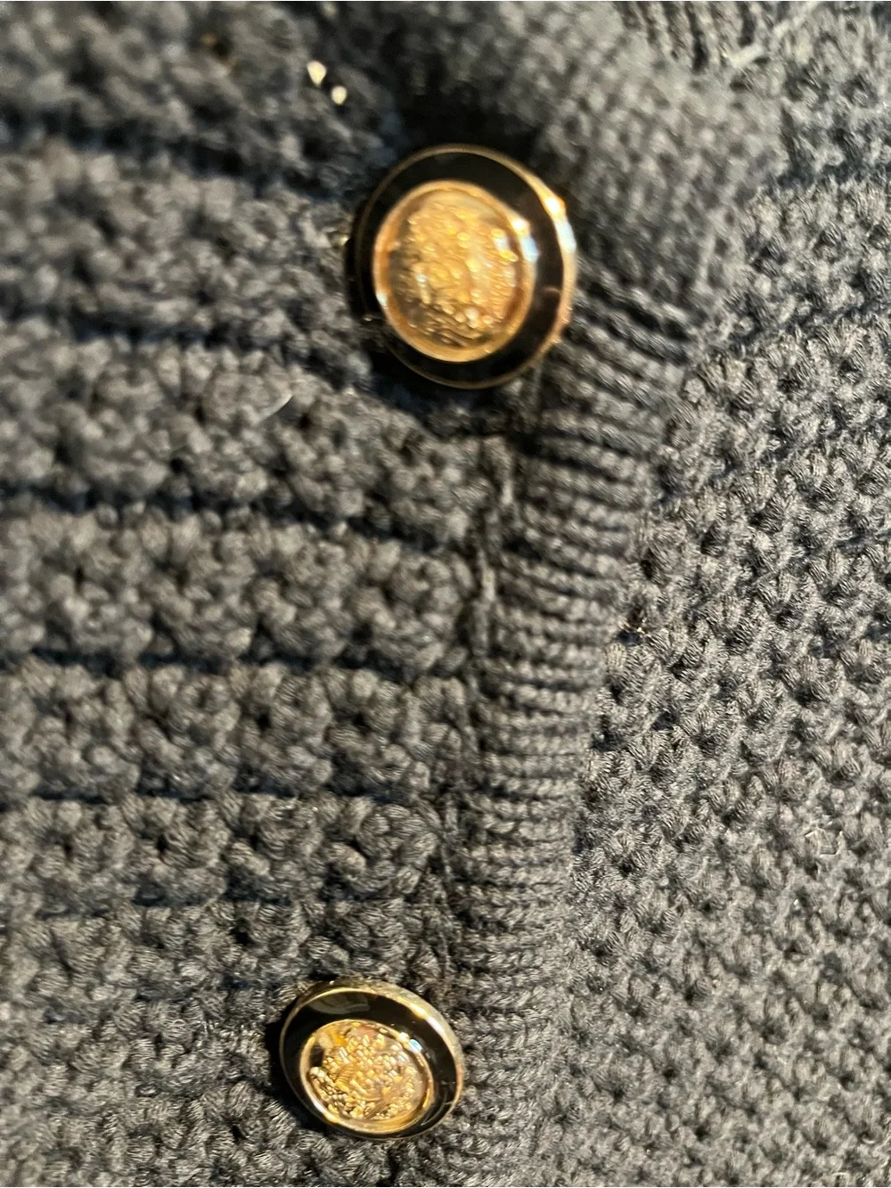 ba&sh Gaspard Crewneck Cotton-Blend textured knit Botton placket Cardigan Sz 1 - Picture 9 of 12